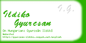 ildiko gyurcsan business card